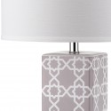 Safavieh Quatrefoil 27-inch H Table Lamp Set of 2 - Grey/Off-White (LIT4133C-SET2)