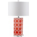 Safavieh Quatrefoil 27-inch H Table Lamp Set of 2 - Orange/Off-White (LIT4133D-SET2)