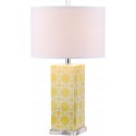 Safavieh Quatrefoil 27-inch H Table Lamp Set of 2 - Yellow/Off-White (LIT4133G-SET2) Safavieh Quatrefoil 27-inch H Table Lamp Set of 2 - Yellow/Off-White (LIT4133G-SET2)