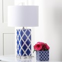 Safavieh Garden 27-inch H Lattice Table Lamp Set of 2 - Navy/Off-White (LIT4134A-SET2)