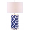 Safavieh Garden 27-inch H Lattice Table Lamp Set of 2 - Navy/Off-White (LIT4134A-SET2)