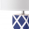 Safavieh Garden 27-inch H Lattice Table Lamp Set of 2 - Navy/Off-White (LIT4134A-SET2)