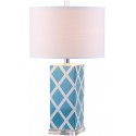 Safavieh Garden 27-inch H Lattice Table Lamp Set of 2 - Light Blue/Off-White (LIT4134B-SET2)