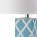 Safavieh Garden 27-inch H Lattice Table Lamp Set of 2 - Light Blue/Off-White (LIT4134B-SET2)