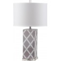 Safavieh Garden 27-inch H Lattice Table Lamp Set of 2 - Grey/Off-White (LIT4134C-SET2)