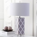 Safavieh Garden 27-inch H Lattice Table Lamp Set of 2 - Grey/Off-White (LIT4134C-SET2)