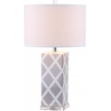 Safavieh Garden 27-inch H Lattice Table Lamp Set of 2 - Grey/Off-White (LIT4134C-SET2)