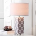 Safavieh Garden 27-inch H Lattice Table Lamp Set of 2 - Grey/Off-White (LIT4134C-SET2)