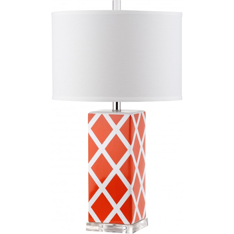 Safavieh Garden 27-inch H Lattice Table Lamp Set of 2 - Orange/Off-White (LIT4134D-SET2)