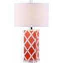 Safavieh Garden 27-inch H Lattice Table Lamp Set of 2 - Orange/Off-White (LIT4134D-SET2)