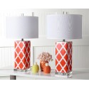 Safavieh Garden 27-inch H Lattice Table Lamp Set of 2 - Orange/Off-White (LIT4134D-SET2)