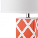 Safavieh Garden 27-inch H Lattice Table Lamp Set of 2 - Orange/Off-White (LIT4134D-SET2)