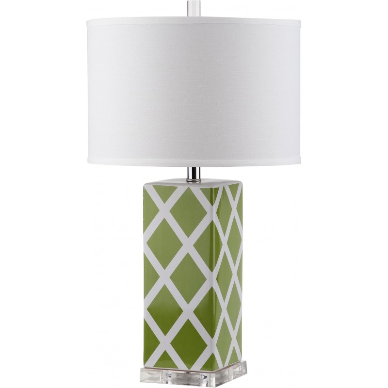 Safavieh Garden 27-inch H Lattice Table Lamp Set of 2 - Green/Off-White (LIT4134F-SET2)