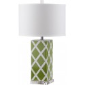 Safavieh Garden 27-inch H Lattice Table Lamp Set of 2 - Green/Off-White (LIT4134F-SET2)