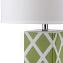 Safavieh Garden 27-inch H Lattice Table Lamp Set of 2 - Green/Off-White (LIT4134F-SET2)