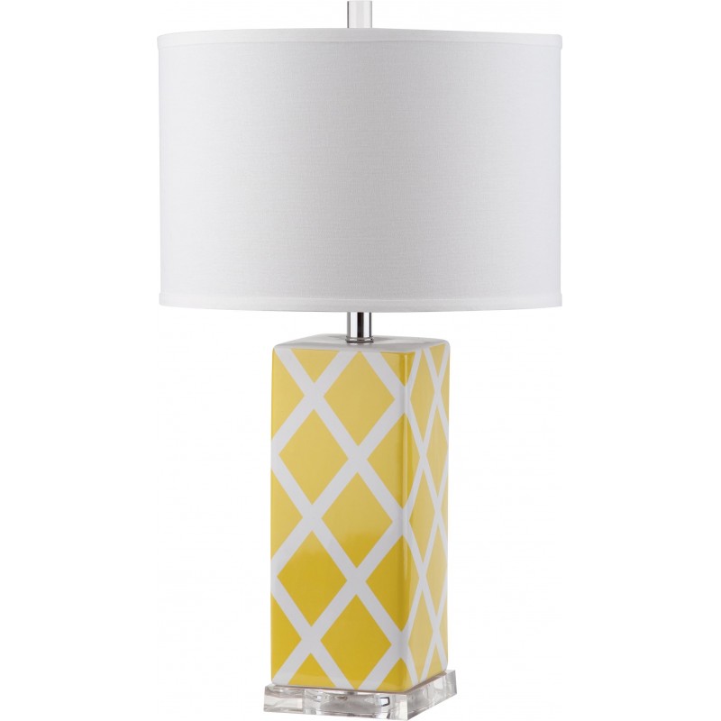 Safavieh Garden 27-inch H Lattice Table Lamp Set of 2 - Yellow/Off-White (LIT4134G-SET2)