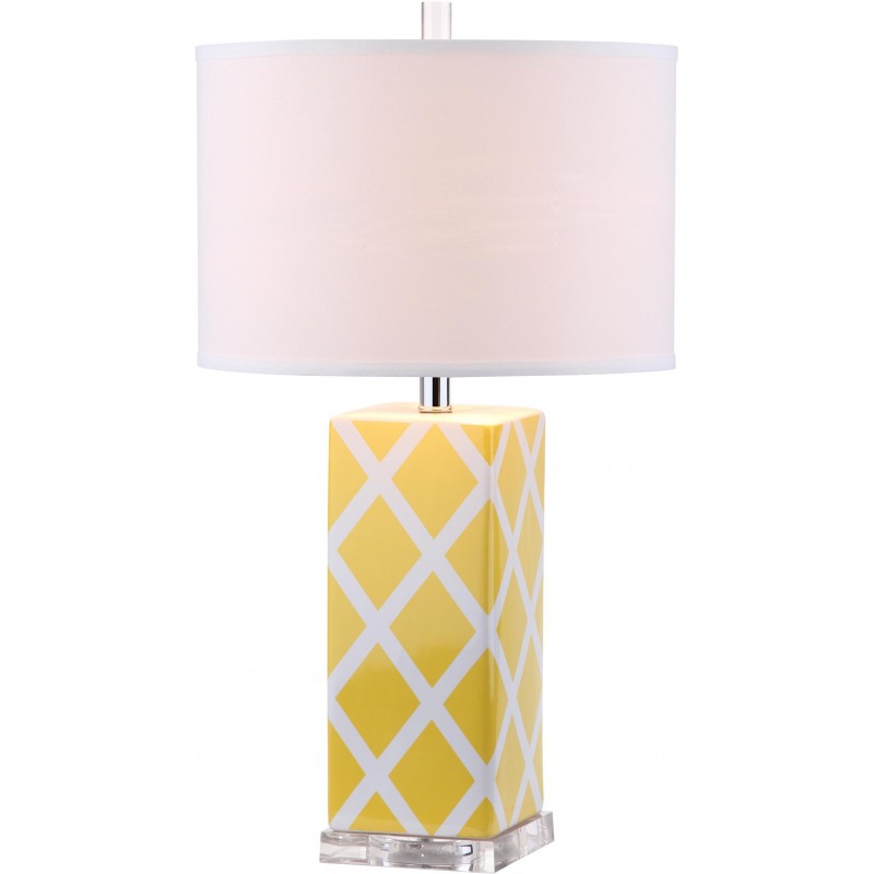 Safavieh Garden 27-inch H Lattice Table Lamp Set of 2 - Yellow/Off-White (LIT4134G-SET2)