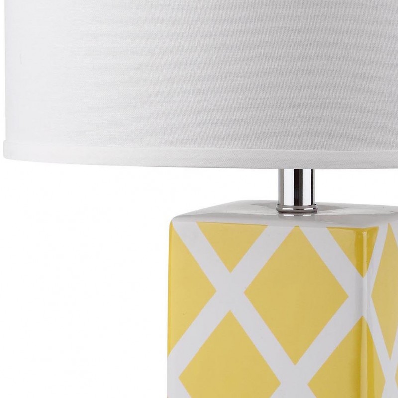 Safavieh Garden 27-inch H Lattice Table Lamp Set of 2 - Yellow/Off-White (LIT4134G-SET2)