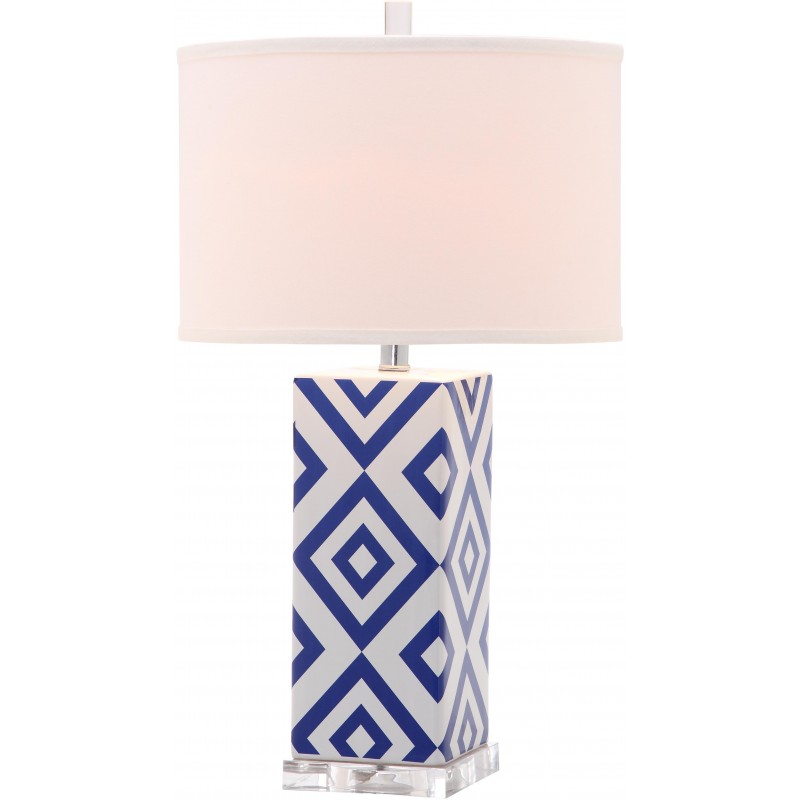 Safavieh Diamonds 27-inch H Table Lamp Set of 2 - Navy/Off-White (LIT4135A-SET2)