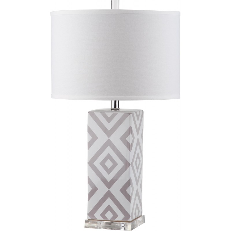 Safavieh Diamonds 27-inch H Table Lamp Set of 2 - Grey/Off-White (LIT4135C-SET2)