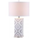 Safavieh Diamonds 27-inch H Table Lamp Set of 2 - Grey/Off-White (LIT4135C-SET2)