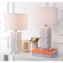 Safavieh Diamonds 27-inch H Table Lamp Set of 2 - Grey/Off-White (LIT4135C-SET2)