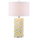 Safavieh Diamonds 27-inch H Table Lamp Set of 2 - Yellow/Off-White (LIT4135G-SET2)