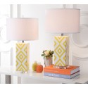 Safavieh Diamonds 27-inch H Table Lamp Set of 2 - Yellow/Off-White (LIT4135G-SET2)