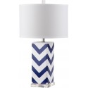 Safavieh Chevron 27-inch H Stripe Table Lamp Set of 2 - Navy/Off-White (LIT4136A-SET2)