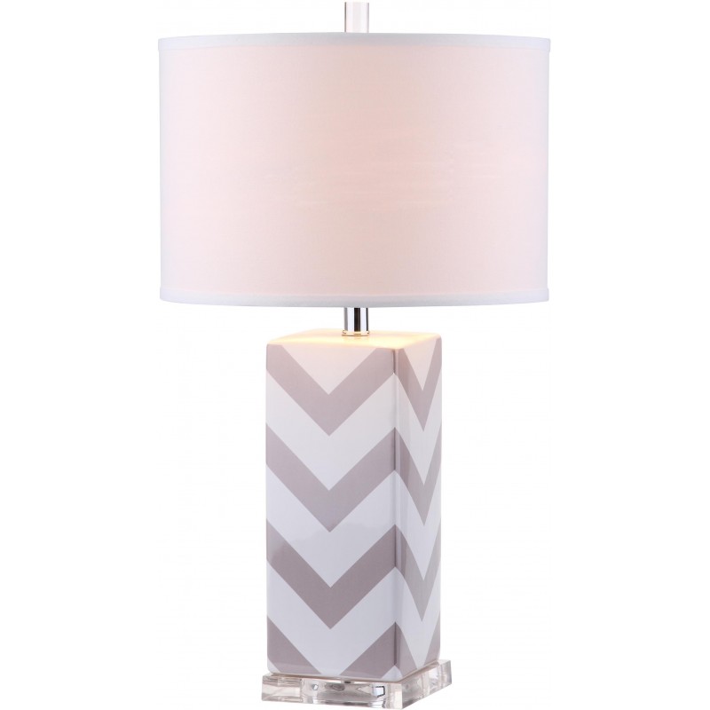 Safavieh Chevron 27-inch H Stripe Table Lamp Set of 2 - Grey/Off-White (LIT4136C-SET2) Safavieh Chevron 27-inch H Stripe Table Lamp Set of 2 - Grey/Off-White (LIT4136C-SET2)