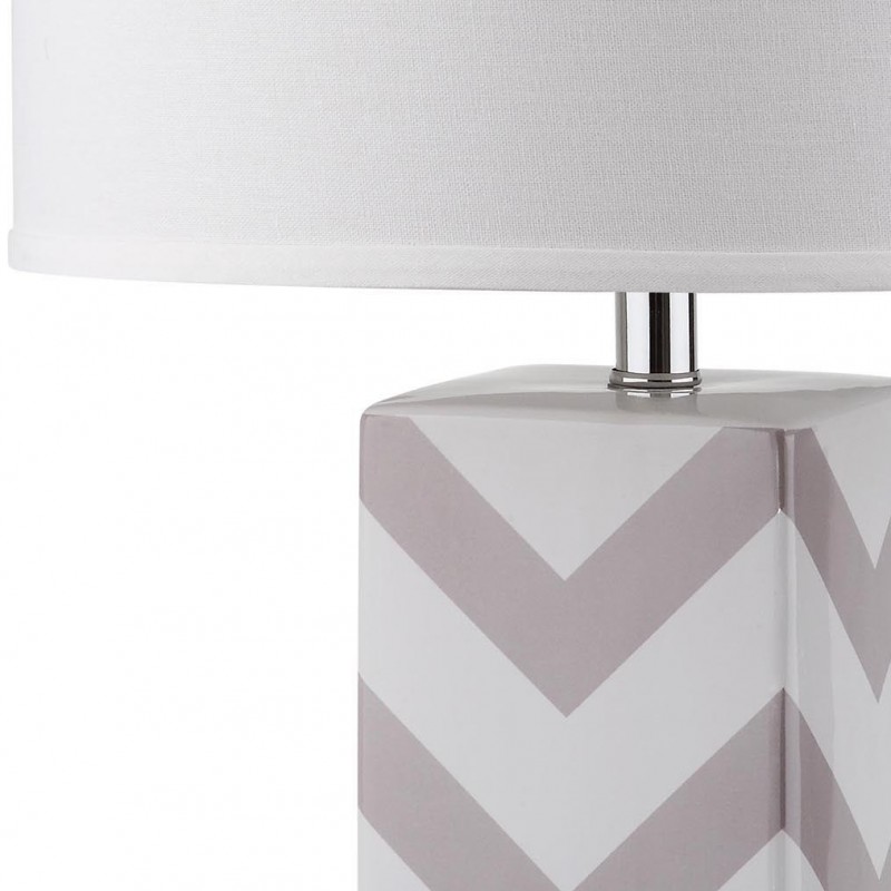 Safavieh Chevron 27-inch H Stripe Table Lamp Set of 2 - Grey/Off-White (LIT4136C-SET2) Safavieh Chevron 27-inch H Stripe Table Lamp Set of 2 - Grey/Off-White (LIT4136C-SET2)
