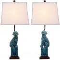 Safavieh Foo 28.5-inch H Dog Table Lamp - Blue/Off-White - Set Of 2 (LIT4137A-SET2)