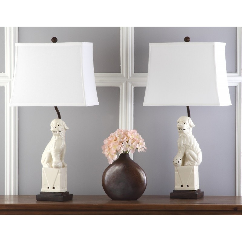 Safavieh Foo 28.5-inch H Dog Table Lamp - Set Of 2 - Cream/Off-White