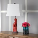 Safavieh Foo 28.5-inch H Dog Table Lamp - Set Of 2 - Red/Off-White (LIT4137D-SET2)