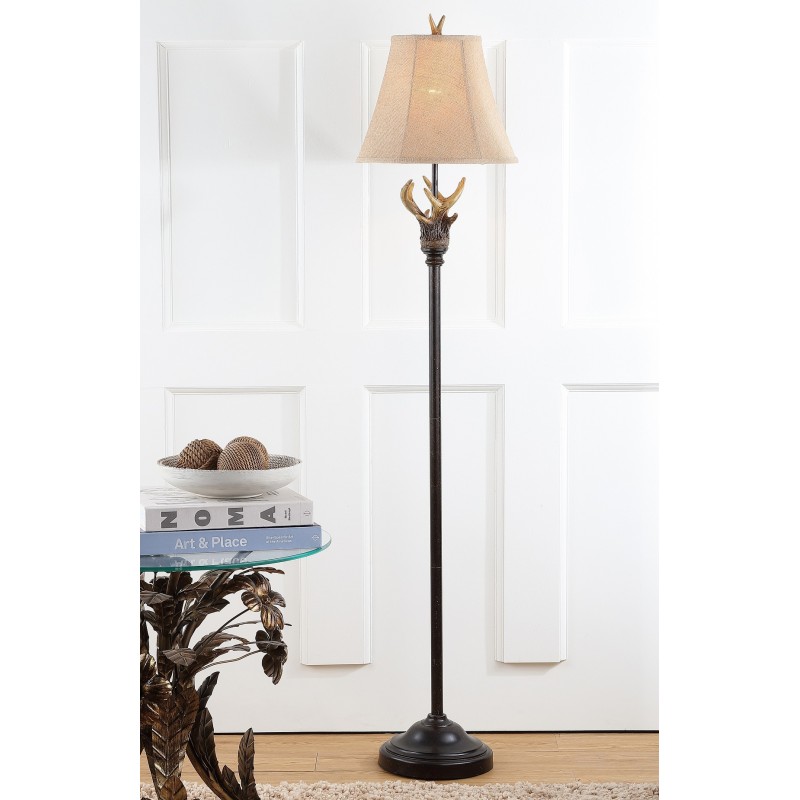 Safavieh Sundance 62-inch H Faux Antler Floor Lamp - Brown (LIT4139A)