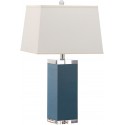 Safavieh Deco 27-inch H Leather Table Lamp Set of 2 - Light Blue/Off-White (LIT4143B-SET2)