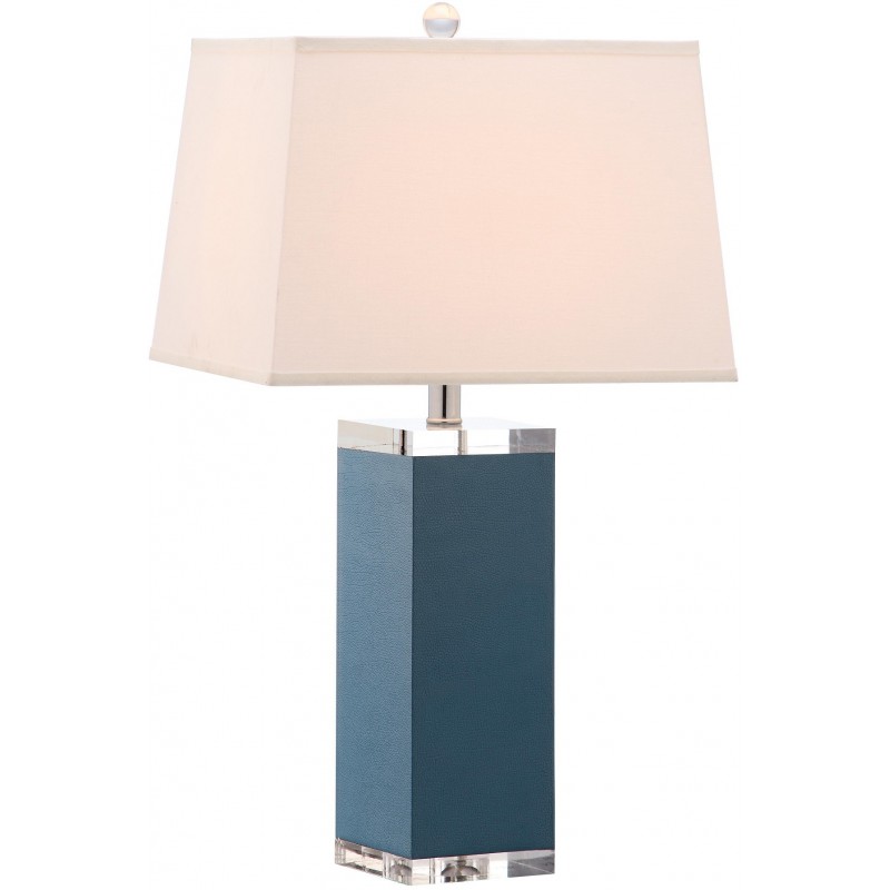 Safavieh Deco 27-inch H Leather Table Lamp Set of 2 - Light Blue/Off-White (LIT4143B-SET2)