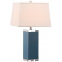 Safavieh Deco 27-inch H Leather Table Lamp Set of 2 - Light Blue/Off-White (LIT4143B-SET2)