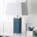 Safavieh Deco 27-inch H Leather Table Lamp Set of 2 - Light Blue/Off-White (LIT4143B-SET2)