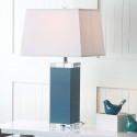 Safavieh Deco 27-inch H Leather Table Lamp Set of 2 - Light Blue/Off-White (LIT4143B-SET2)