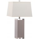 Safavieh Deco 27-inch H Leather Table Lamp Set of 2 - Grey/Off-White (LIT4143C-SET2)