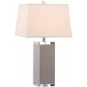 Safavieh Deco 27-inch H Leather Table Lamp Set of 2 - Grey/Off-White (LIT4143C-SET2)