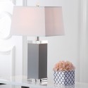 Safavieh Deco 27-inch H Leather Table Lamp Set of 2 - Grey/Off-White (LIT4143C-SET2)