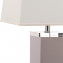 Safavieh Deco 27-inch H Leather Table Lamp Set of 2 - Grey/Off-White (LIT4143C-SET2)