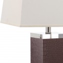 Safavieh Deco 27-inch H Leather Table Lamp Set of 2 - Brown/Off-White (LIT4143D-SET2)