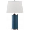 Safavieh Leather 25-inch H Column Table Lamp - Set of 2 - Light Blue (LIT4144B-SET2)