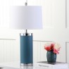 Safavieh Leather 25-inch H Column Table Lamp - Set of 2 - Light Blue (LIT4144B-SET2)