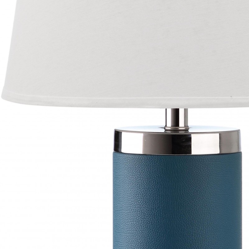 Safavieh Leather 25-inch H Column Table Lamp - Set of 2 - Light Blue (LIT4144B-SET2)