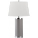 Safavieh Leather 25-inch H Column Table Lamp - Set of 2 - Grey (LIT4144C-SET2)