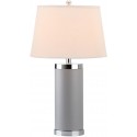 Safavieh Leather 25-inch H Column Table Lamp - Set of 2 - Grey (LIT4144C-SET2)
